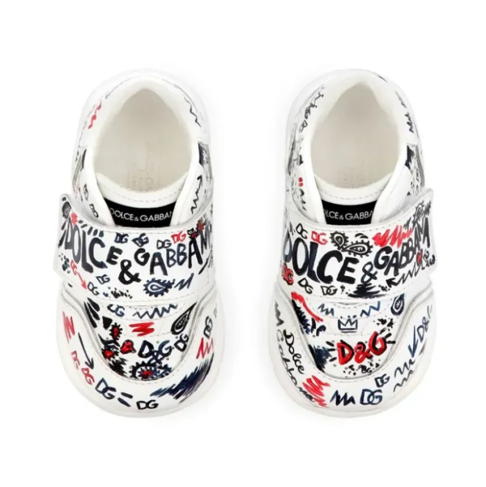 Multicolor Graffiti Print Sneakers