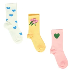 Multicolor Hart Bloem Sokkenset