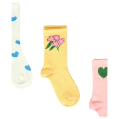 Multicolor Hart Bloem Sokkenset
