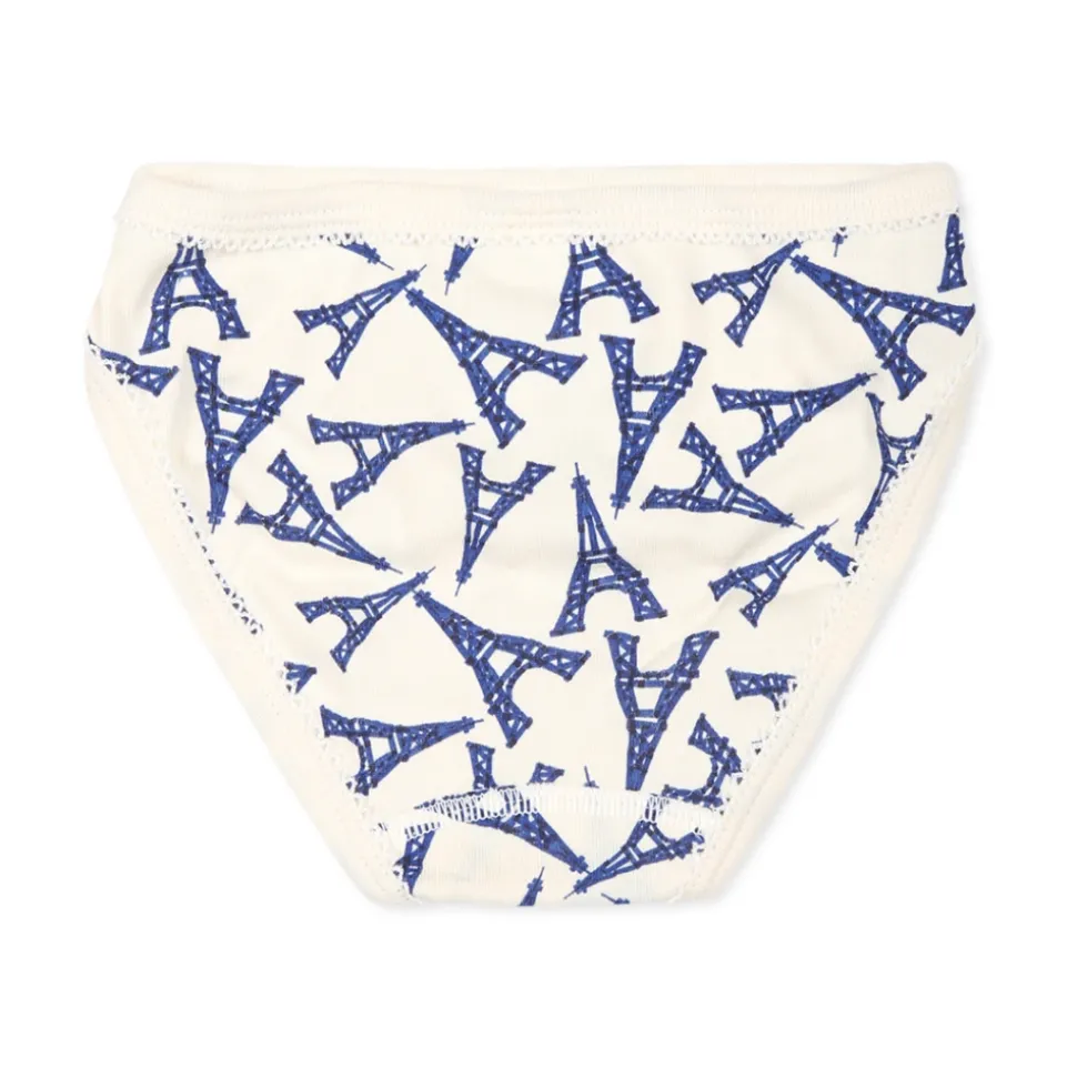 Multicolor katoenen slipjes set met kant