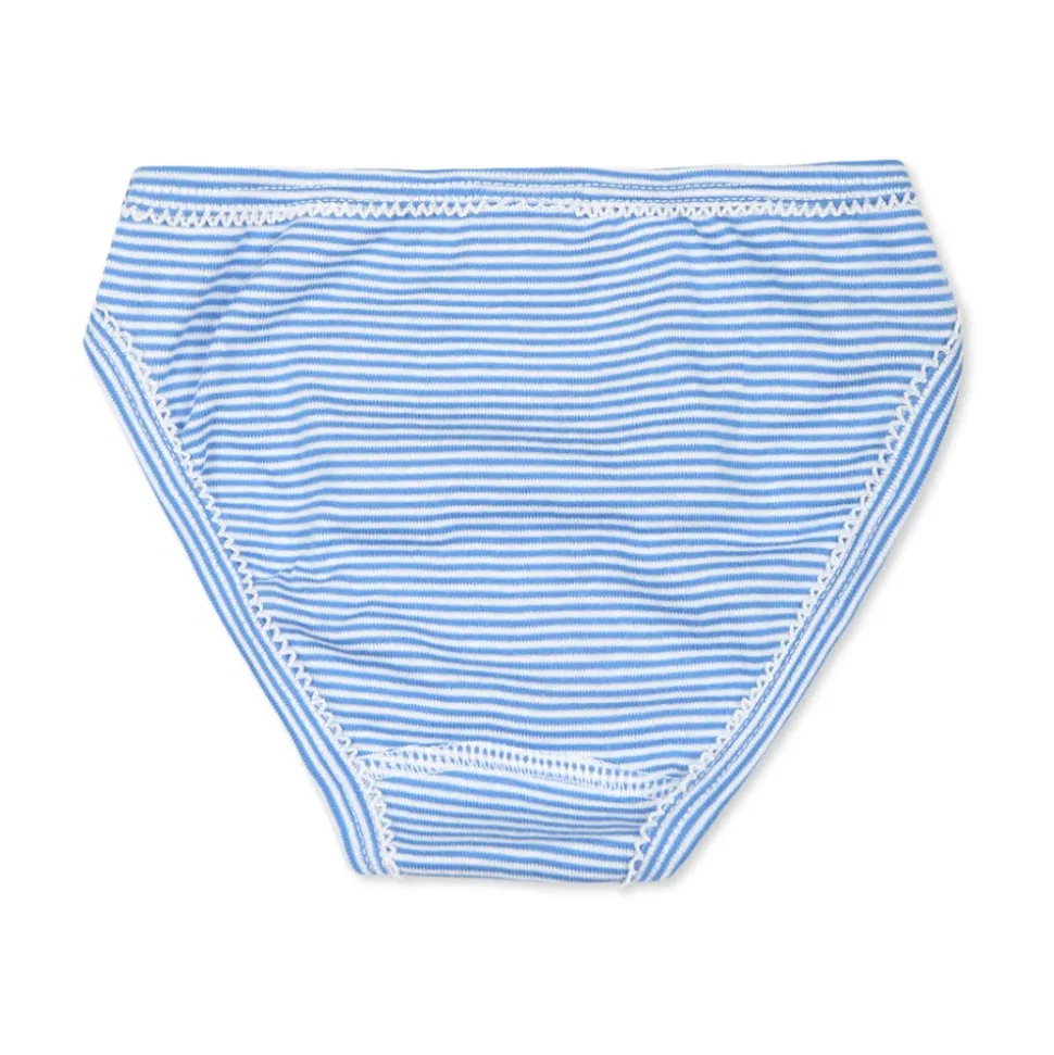 Multicolor katoenen slipjes set met kant