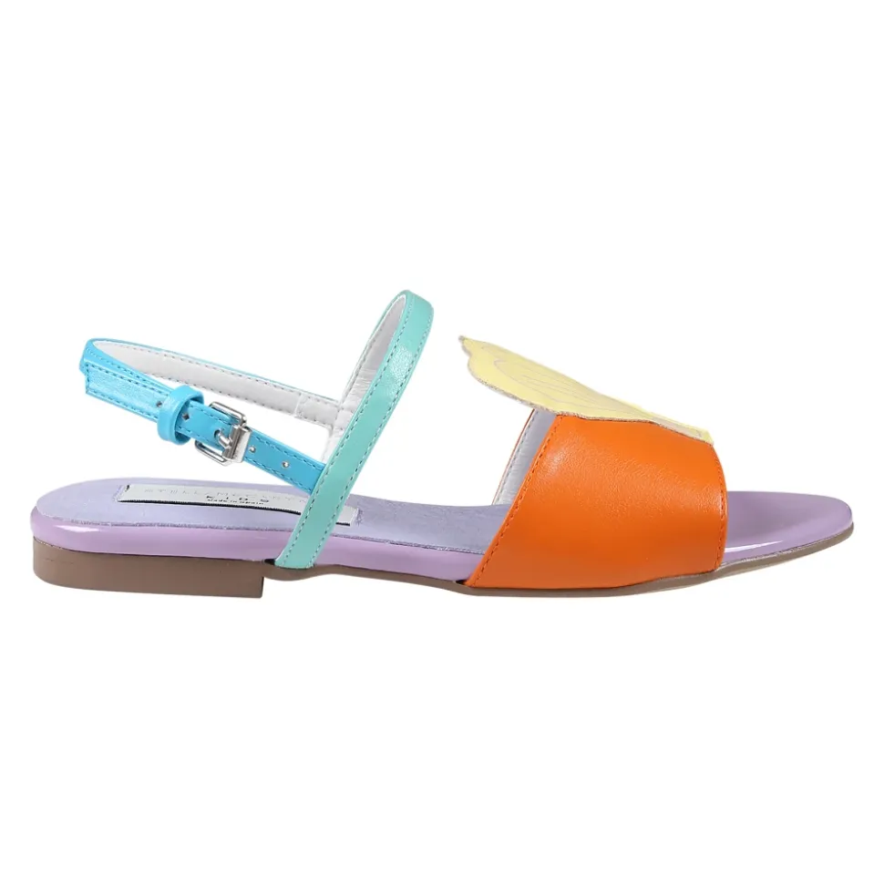 Multicolor Schelp Sandalen met Gesp Sluiting