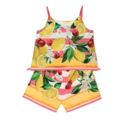 MultiColour Print Katoenen Jurk Set