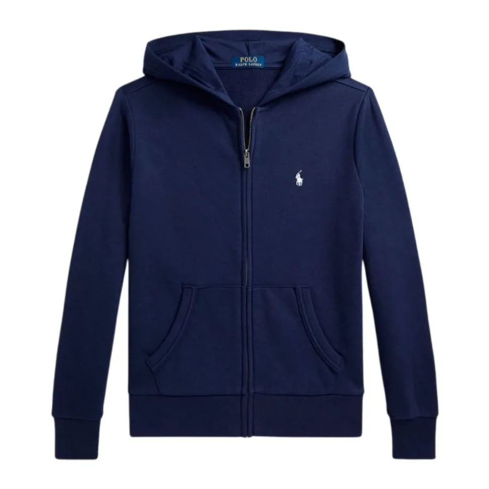Navy Blauw Logo Hoodie Jas