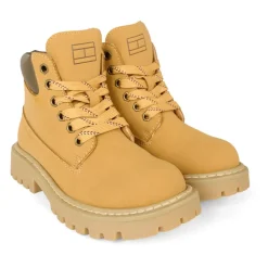 Okergele Biker Boots met Faux Fur