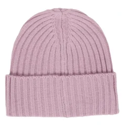 Paarse Geribbelde Wollen Muts