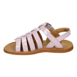 Paarse Strap Sandalen met rubberen zool