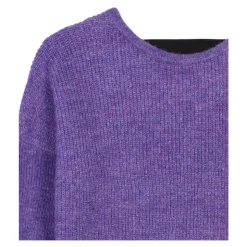 Paarse trui met lange mouwen