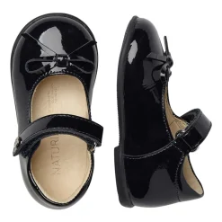 Patent leather ballet flats with strap BALLET