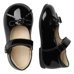 Patent leather ballet flats with strap BALLET