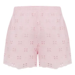 Perforated Floral Shorts