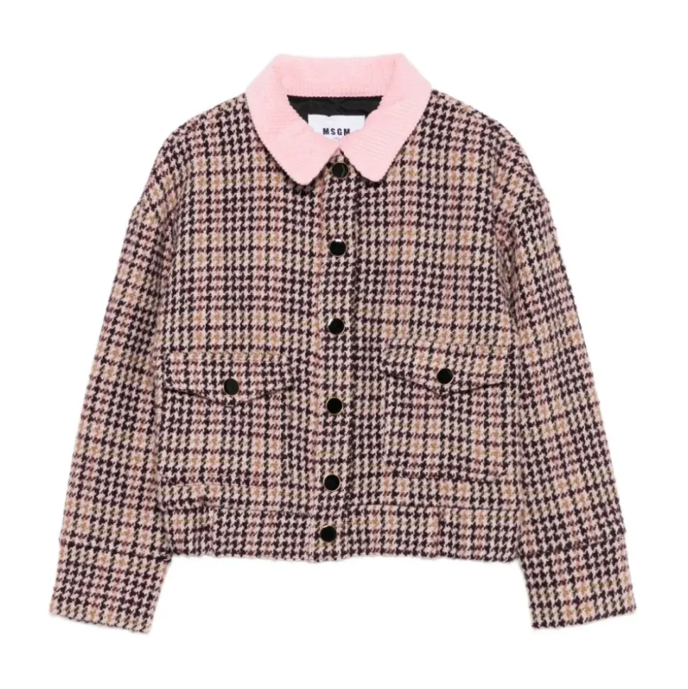 Pied-de-poule Tweed Jas