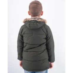 Piumino lungo con doppia chiusura bottoni e zip