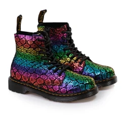 Rainbow Croc Metallic Suede Boots