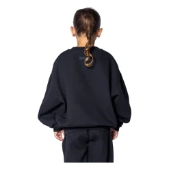 Retro Fleece Crewneck in Jet Black