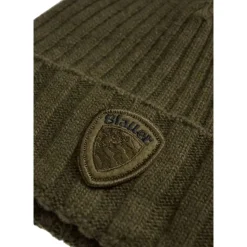 Ribgebreide Beanie met omslag