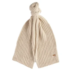 Rib-gebreide muts en sjaal set