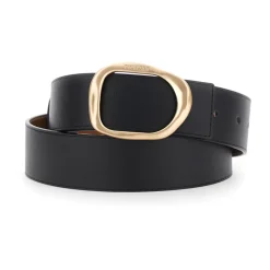 Riem met gespsluiting in generfd leer