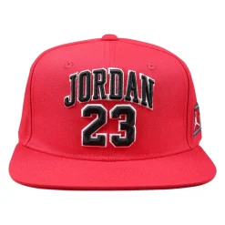 Rode Katoenen Klep Hoed met Logo