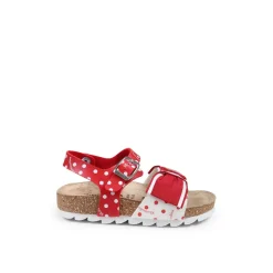 Rode sandalen met grosgrain strik