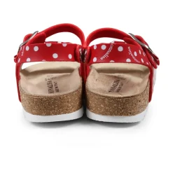 Rode sandalen met grosgrain strik