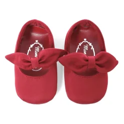 Rode Satijnen Ballet Flats met Strik