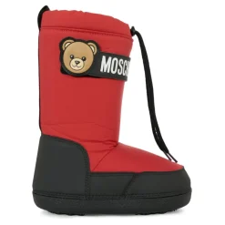 Rode sneeuwlaarzen met Teddy Bear