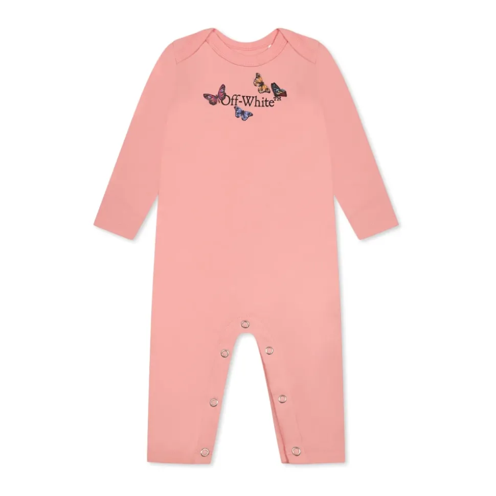 Roze Babygrow Bib Muts Set