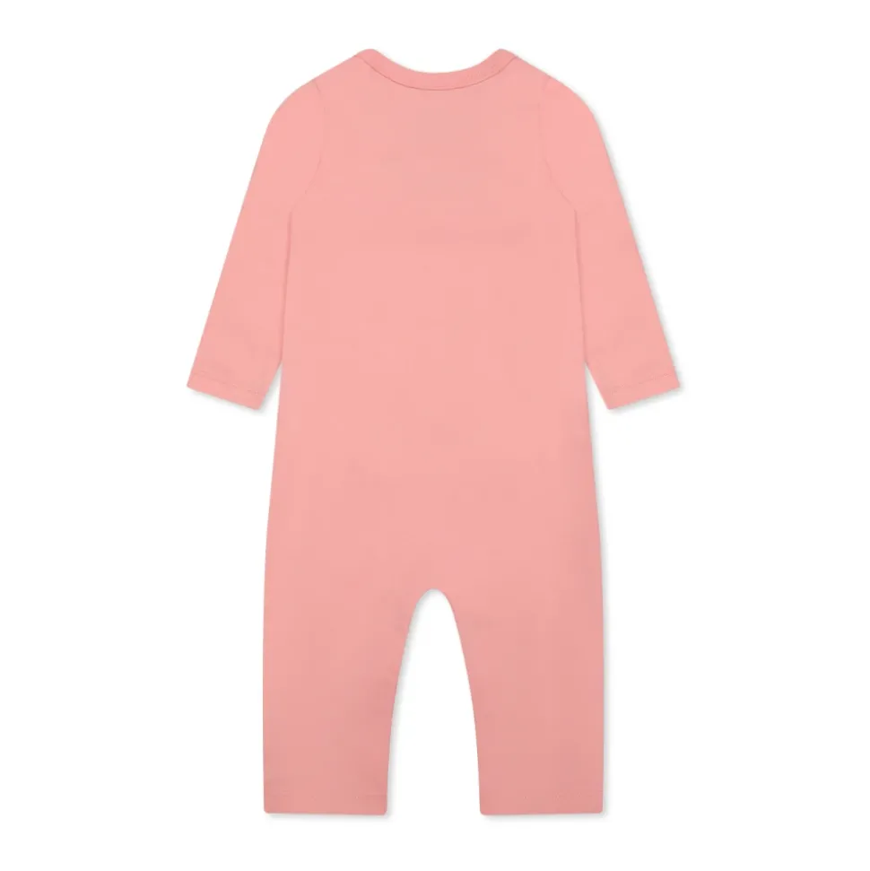 Roze Babygrow Bib Muts Set
