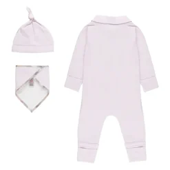 Roze Babykatoenen Driedelig Set
