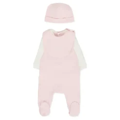 Roze Babypakje Muts Slabbetje Set