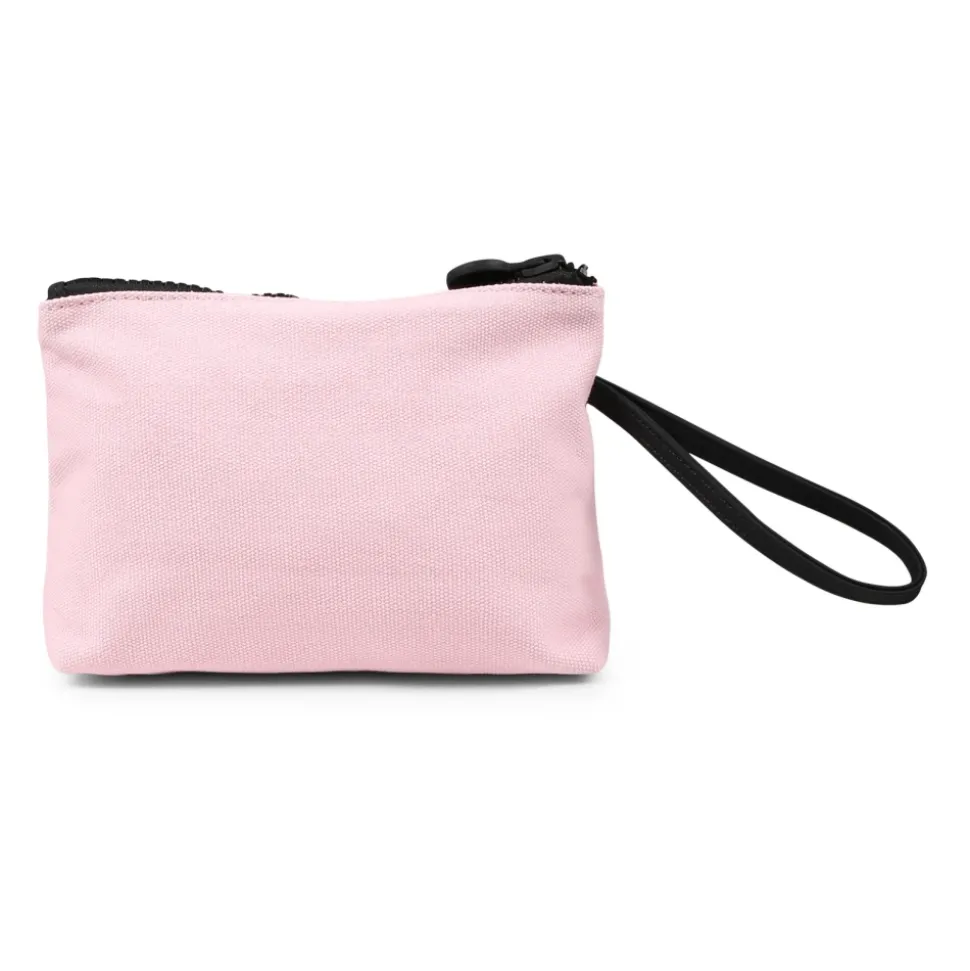 Roze Canvas Clutch met Smiley