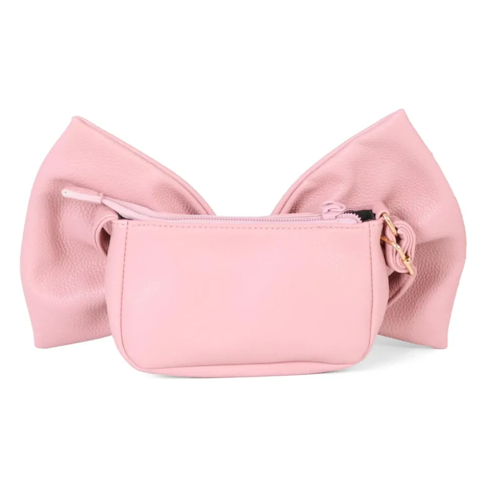 Roze Eco-Leren Elegante Tassen met Strik