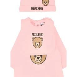 Roze Fleece Baby Rompers Set