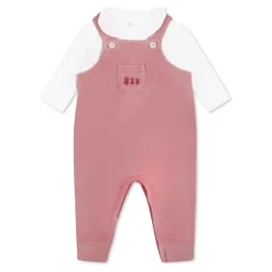 Roze Geboorte Set Tuinbroek Romper