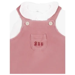 Roze Geboorte Set Tuinbroek Romper