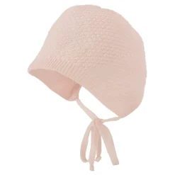 Roze Gebreide Wollen Babymuts