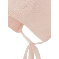 Roze Gebreide Wollen Babymuts