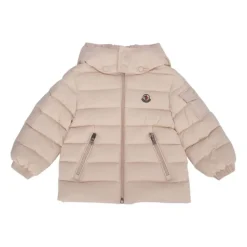 Roze Gewatteerde Bomberjack met Afneembare Capuchon