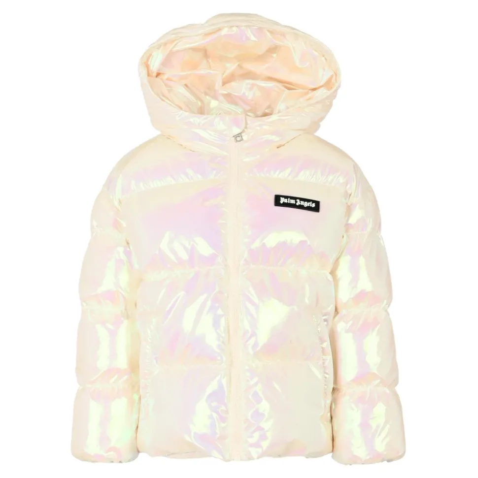 Roze Gewatteerde Donsjas met Capuchon