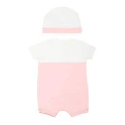 Roze Jurk Romper en Hoed Set