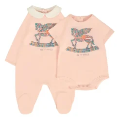 Roze Katoenen Babygrow Bodysuit Set