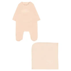 Roze Katoenen Babygrow Set met Deken