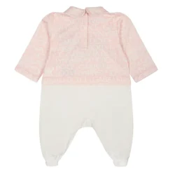 Roze Katoenen Babypakje Slabbetje Muts Set