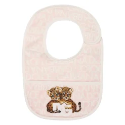 Roze Katoenen Babypakje Slabbetje Muts Set