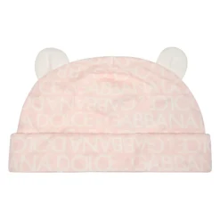 Roze Katoenen Babypakje Slabbetje Muts Set