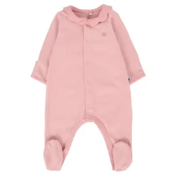 Roze Katoenen Jumpsuit met Geborduurd Hart