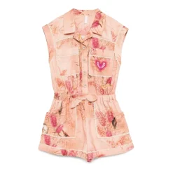 Roze Katoenen Jurk met Strik