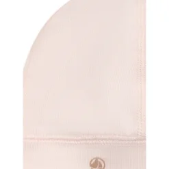 Roze katoenen pasgeboren mutsen met logo