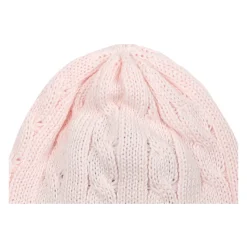 Roze Katoenen Pasgeboren Mutsen met Vlecht